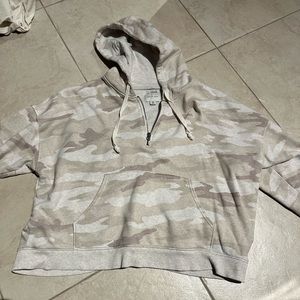 Over sized 3/4 zip hoodie